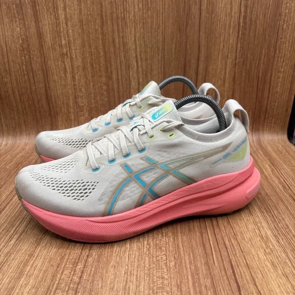 Asics Gel-Kayano 31 Running Shoes Birch Energy Aqua Womens Size 10 1012B670 - Picture 3 of 8